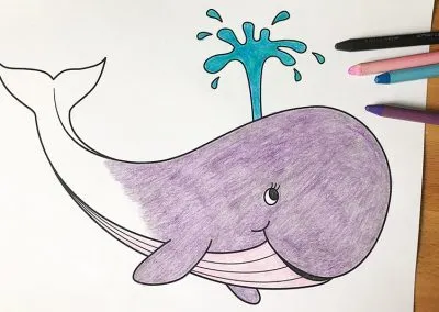 Image of Colouring Book Whale
